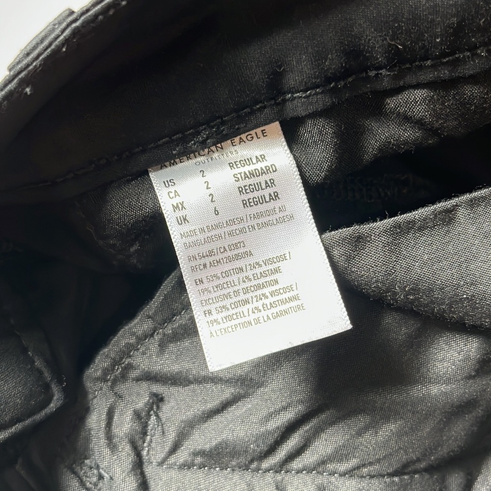 American Eagle Black Zipper Jegging - Picture 6 of 6